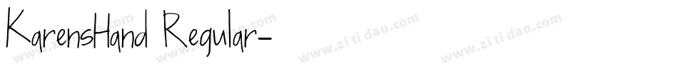 KarensHand Regular字体转换